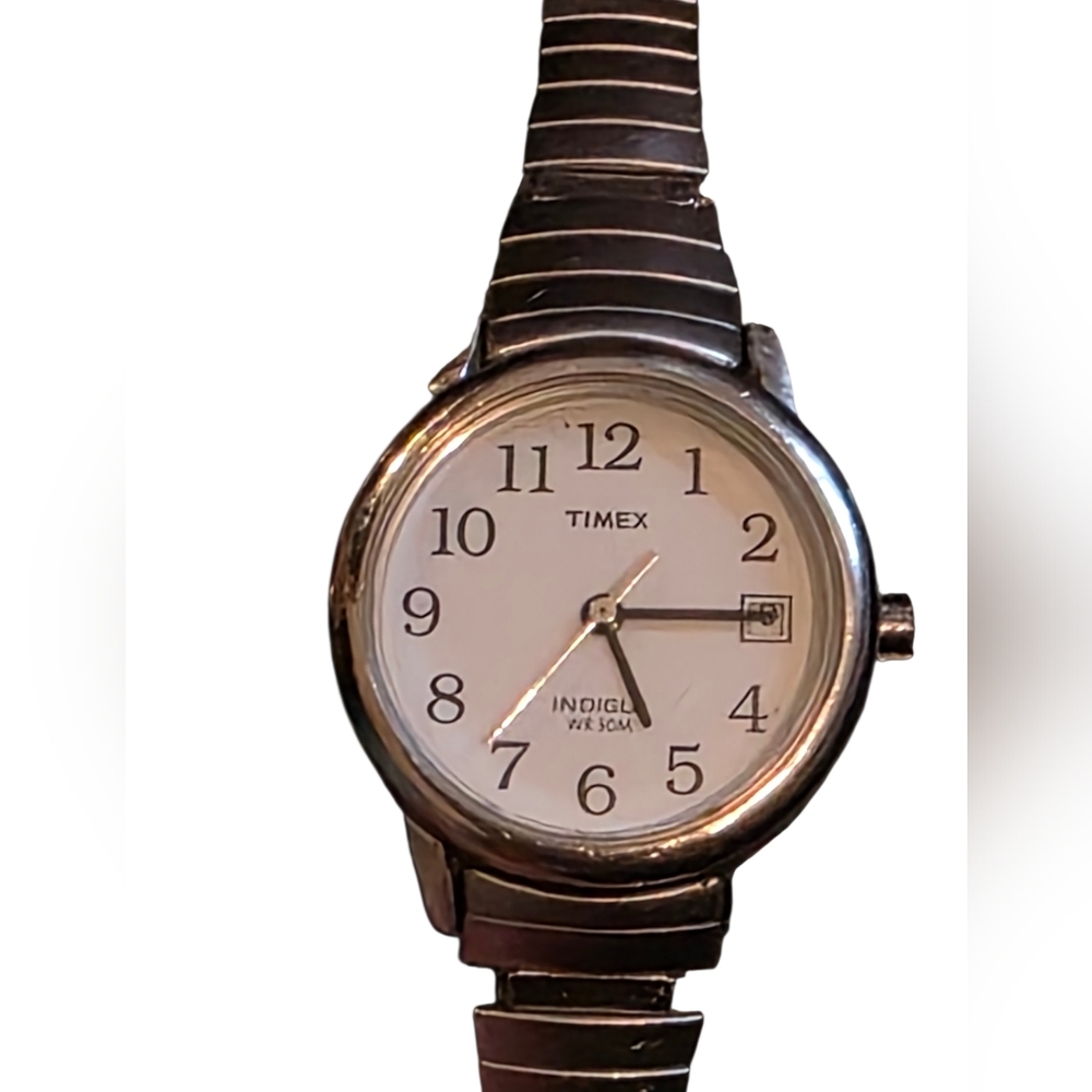 Timex Vintage Indiglo Classic Stainless Steel Women's Stretch Band Watch